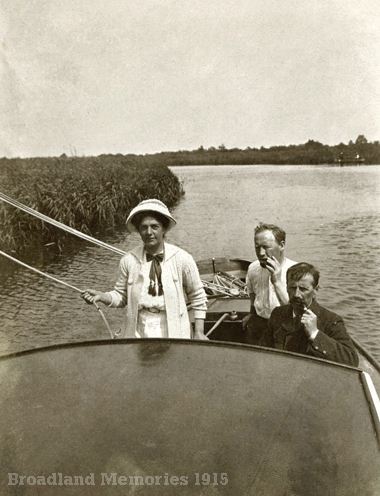 Mrs H at the helm 1915