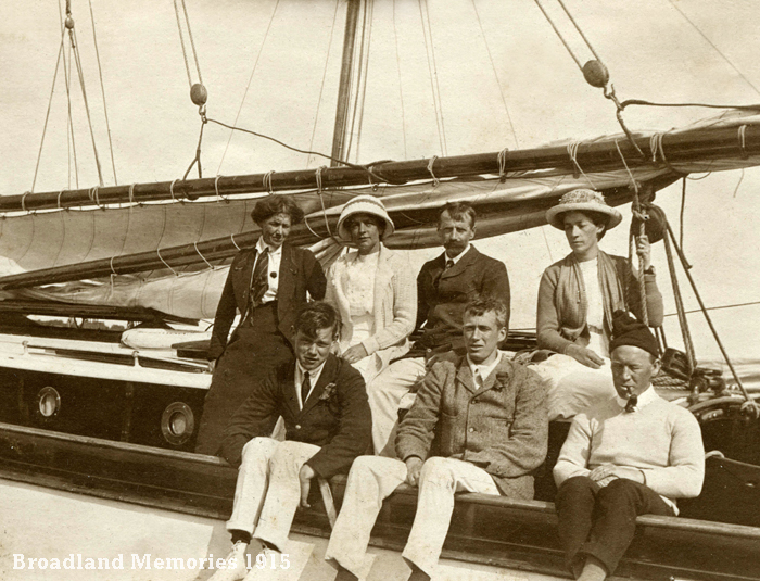 Norfolk Broads boating party 1915