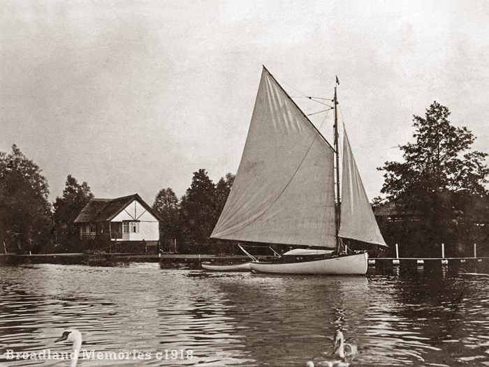 Riverside bungalow at Wroxham c1918