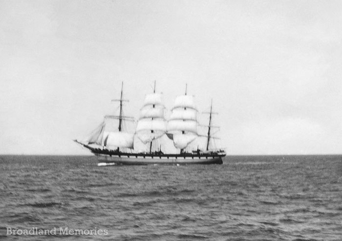 Four masted sailing barque c1900