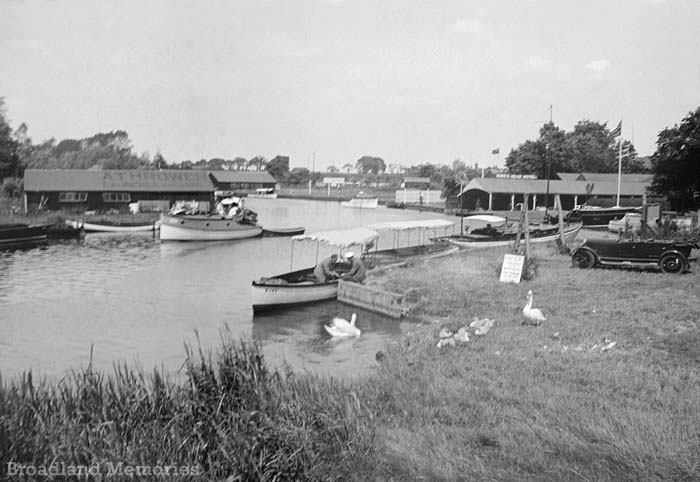 The view from Wroxham Bridge 1920s