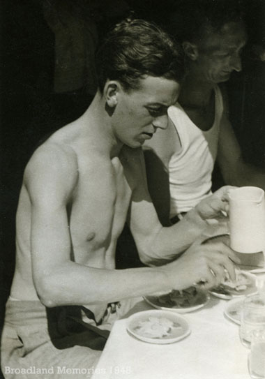 Dinner on board Valiant, 1948