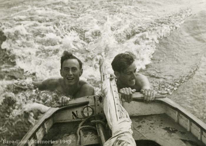 On tow, The Norfolk Broads 1948