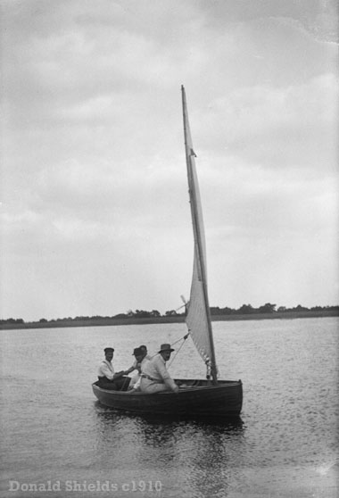 Sailing on Barton Broad c1910