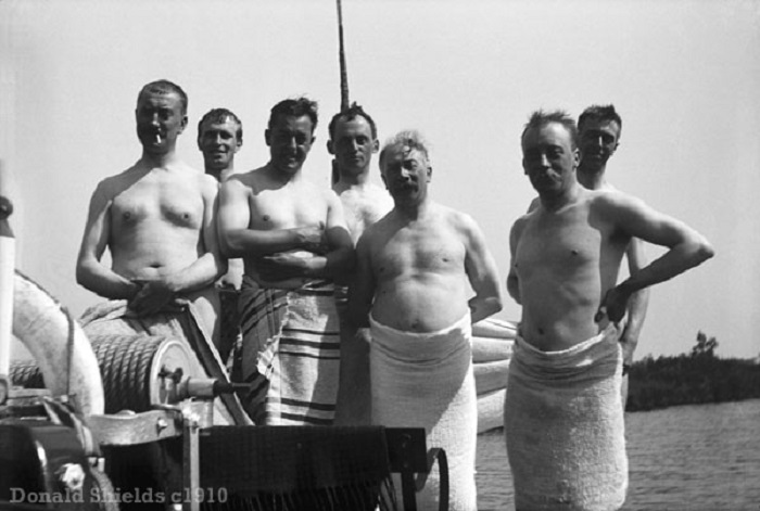 Bathing on the Norfolk Broads c1910