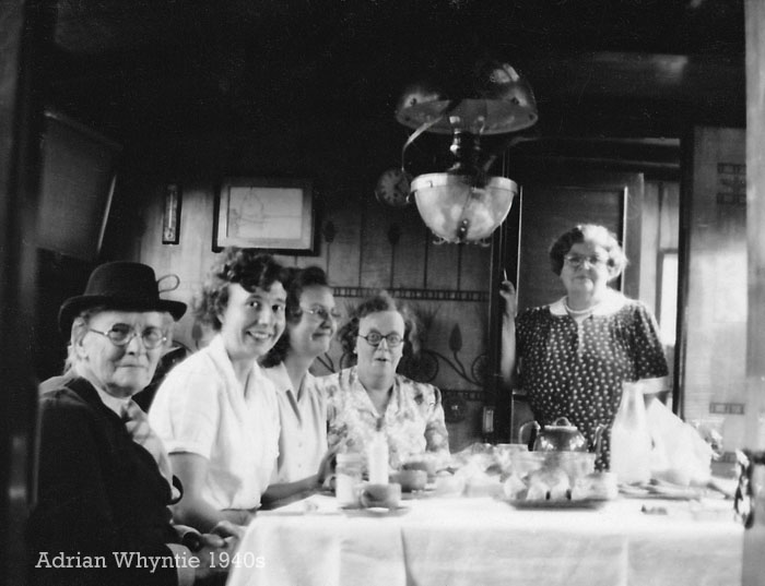 Afternoon tea on board Hathor 1940s