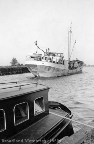 The coaster Zijpe on the River Yare