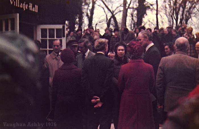 H.M. The Queen at Ranworth Village Hall 1976