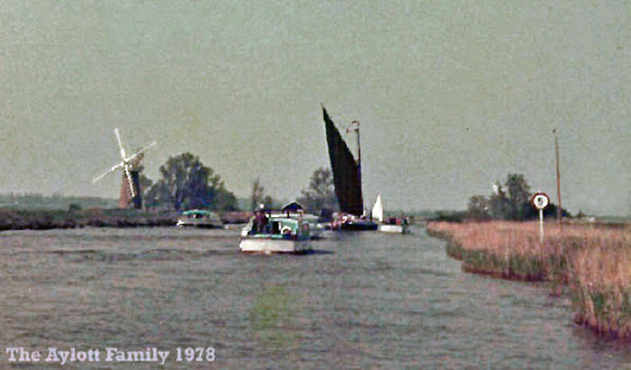 Wherry Albion on the River Thurne 1978