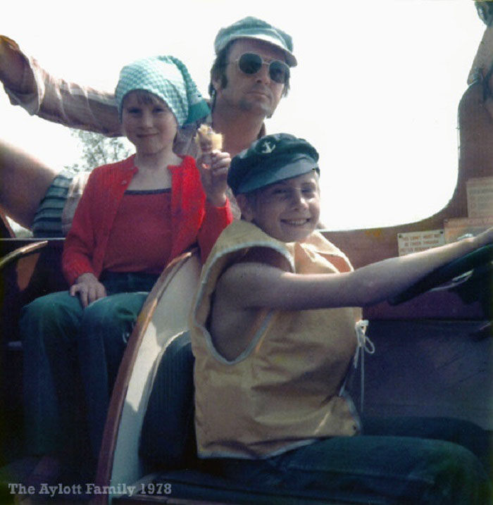 The Aylott Family on the Norfolk Broads in 1978