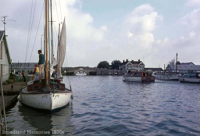 The River Thurne at Potter Heigham 1970s