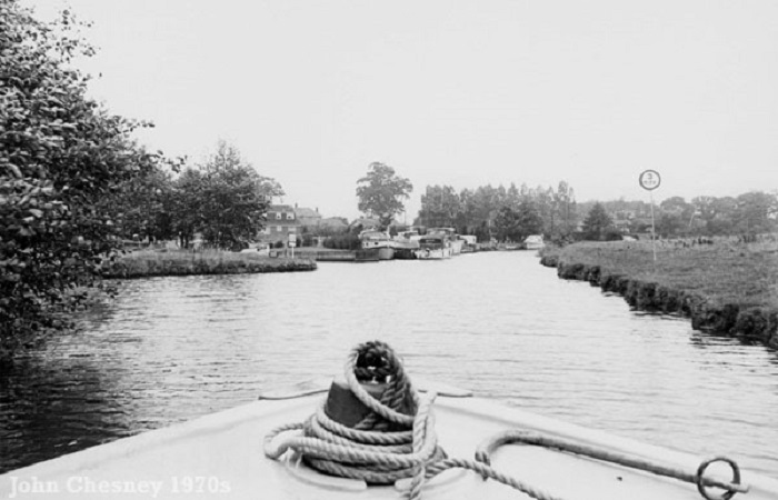 Approaching Dilham in the 1970s