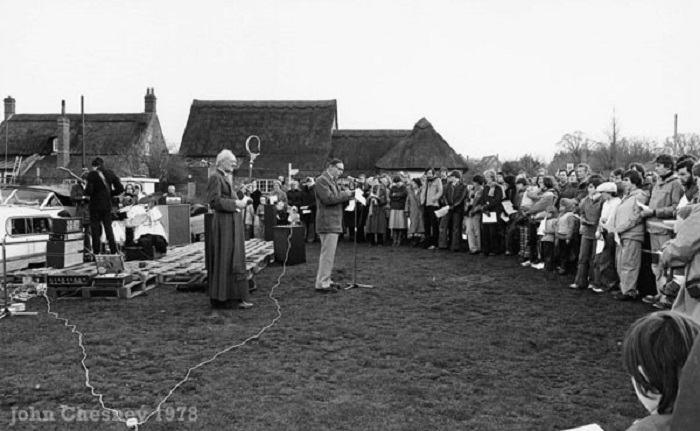 Bishop of Norwich service at Ranworth Easter 1978