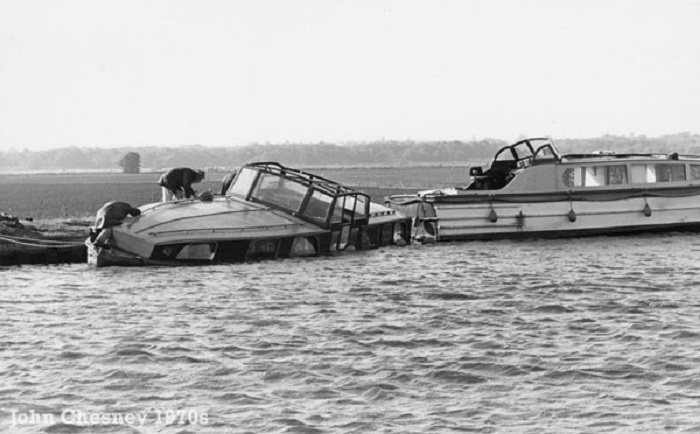 Sunken cruiser 1970s