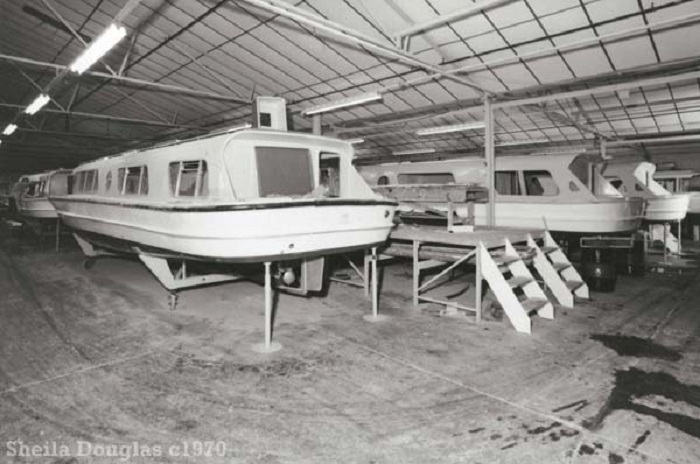 The building sheds of Caribbean Cruisers at Loddon c1970.
