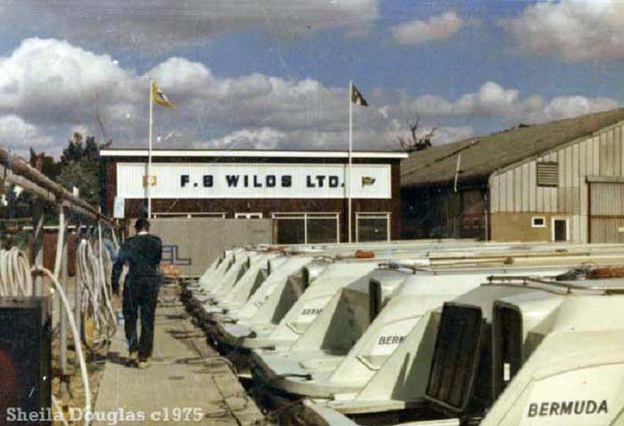 F.B.Wilds main boatyard at Horning c1975.