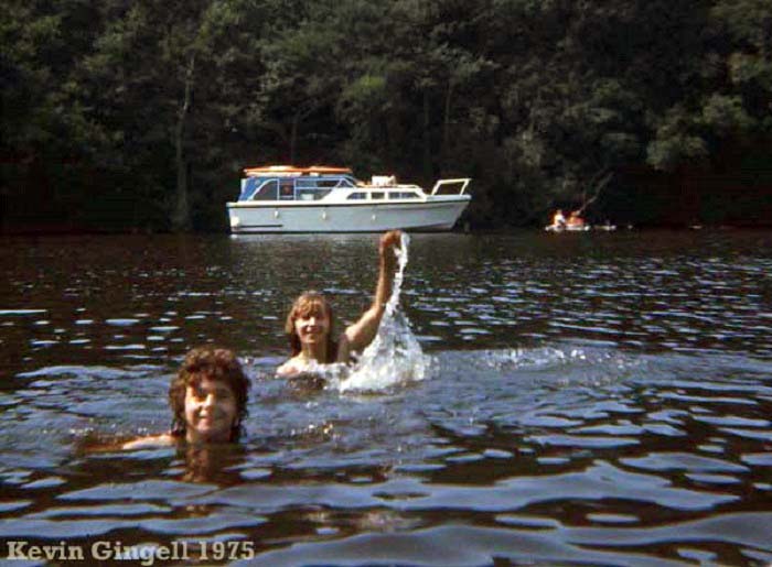 Swimming at Salhouse Broad in 1975
