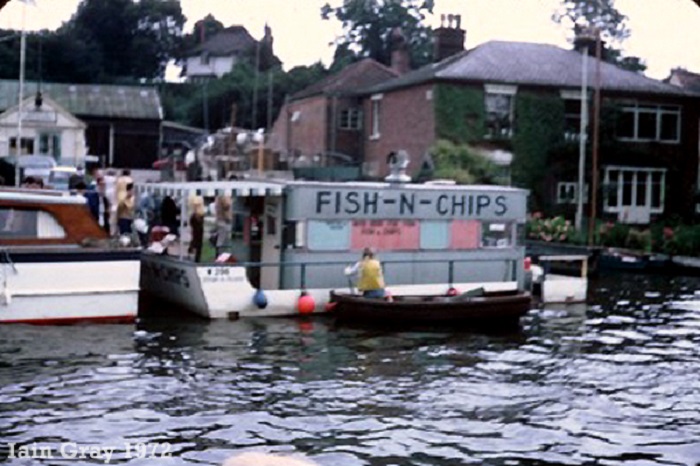 Fisn and Chip Boat at Horning 1970s