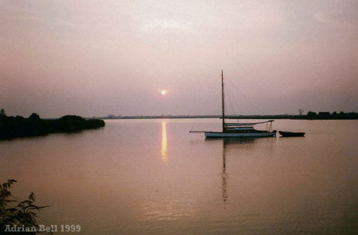 Sunset over Horsey Mere, May 1999