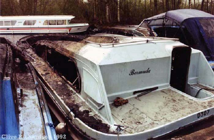 Fire damage at Horning Pleasurecraft 1992