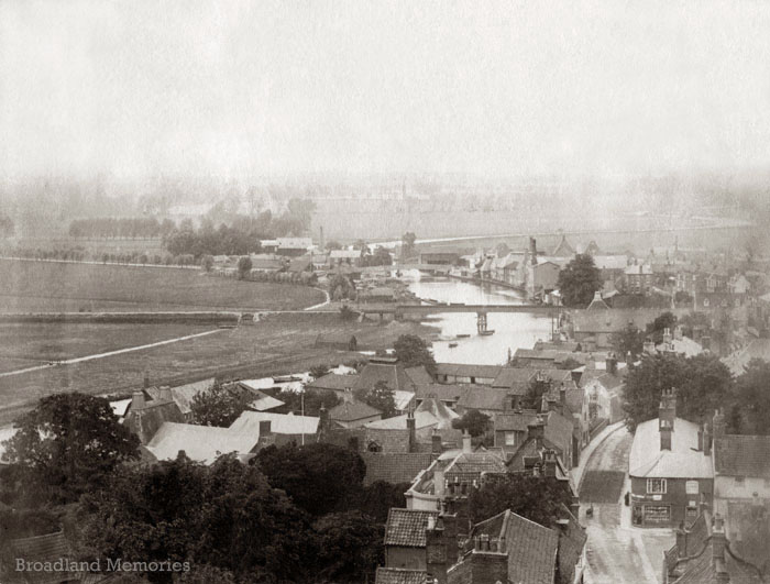 The view from Beccles Tower 1880s