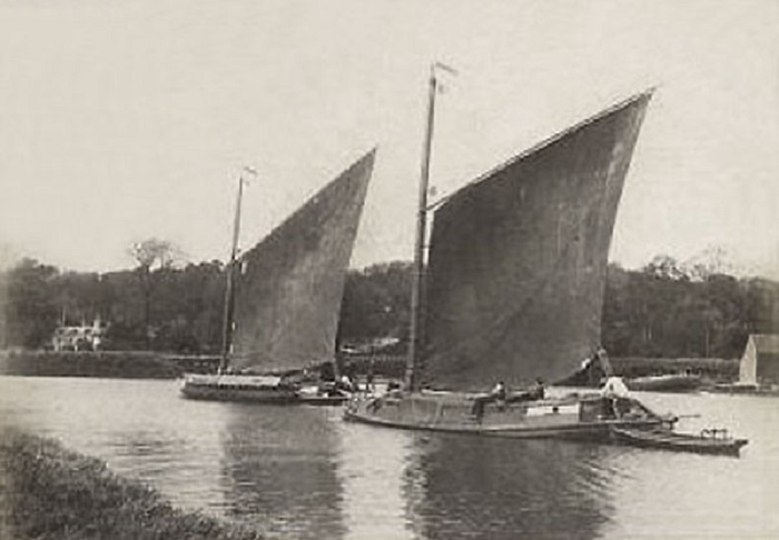 Trading wherries on the Norfolk Broads c1880s