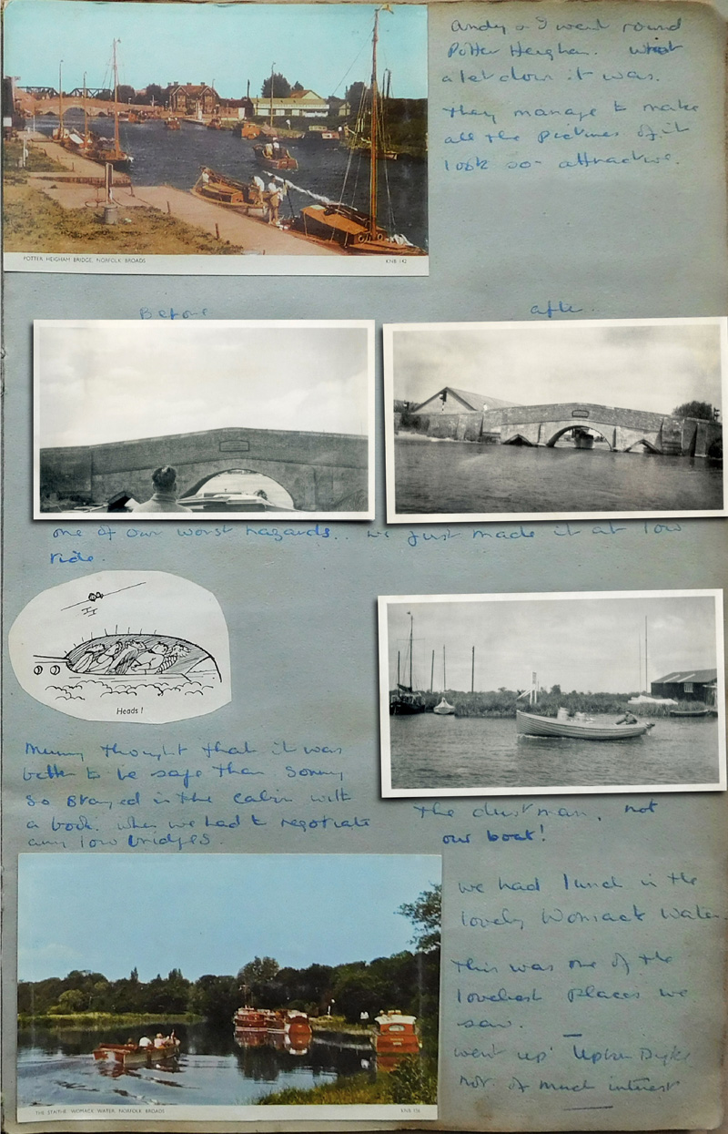 Norfolk Broads Afloat 1957 Scrapbook Page 15