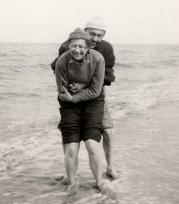 Paddling at Horsey in May 1957