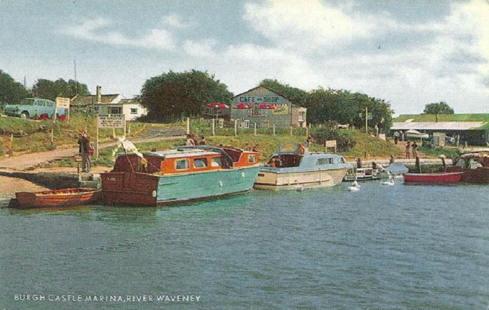 Burgh Castle Marina pictured in the late 1960s/early 1970s.