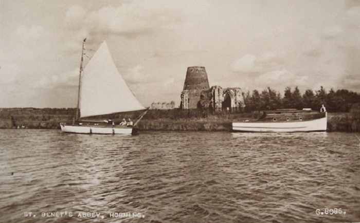 The River Bure and St. Benets Abbey c1940s