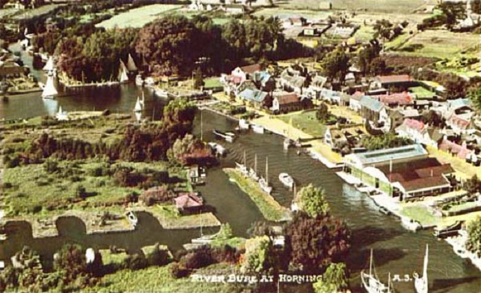 An Aerial shot of Horning c1954