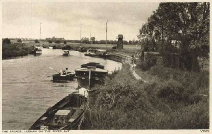 The view from Ludham Bridge c1950.